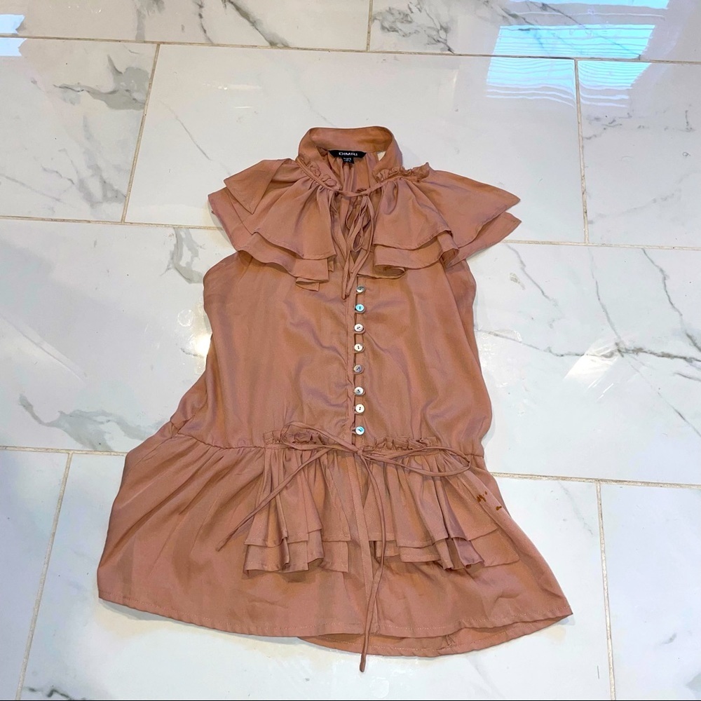 Tan flutter top